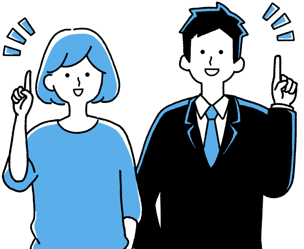 いい方法を見つけた創業を考えている男女