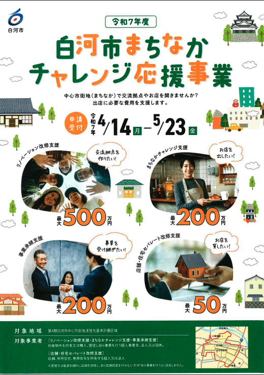 白河市まちなかチャレンジ応援事業